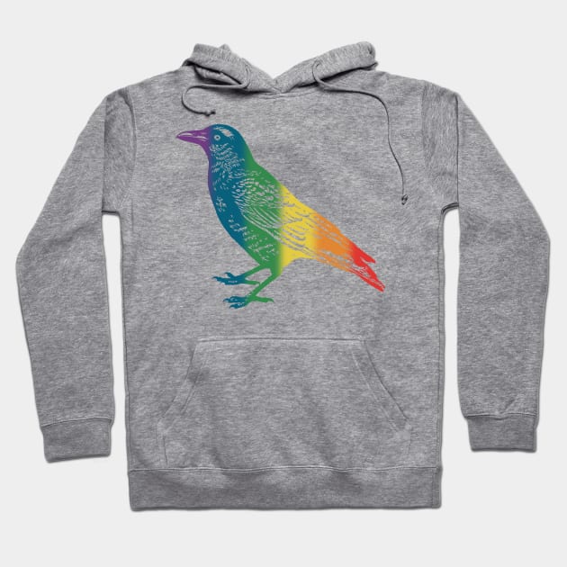 Rainbow Crow Hoodie by n23tees